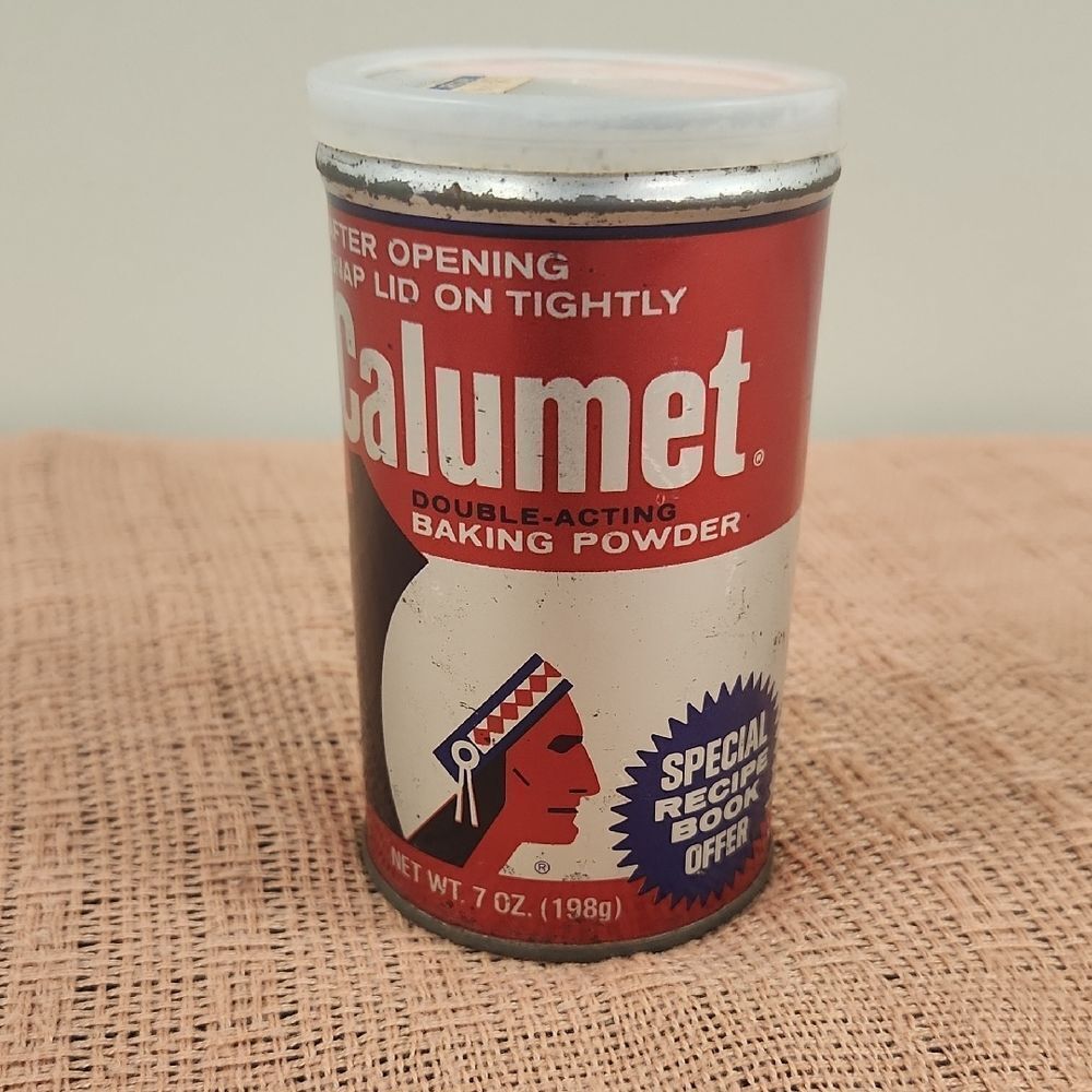 Vintage Calumet Baking Powder Tin Red and White